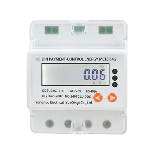 Single-phase Din Rail-type Tariff Control Energy Meter 4G(4P)